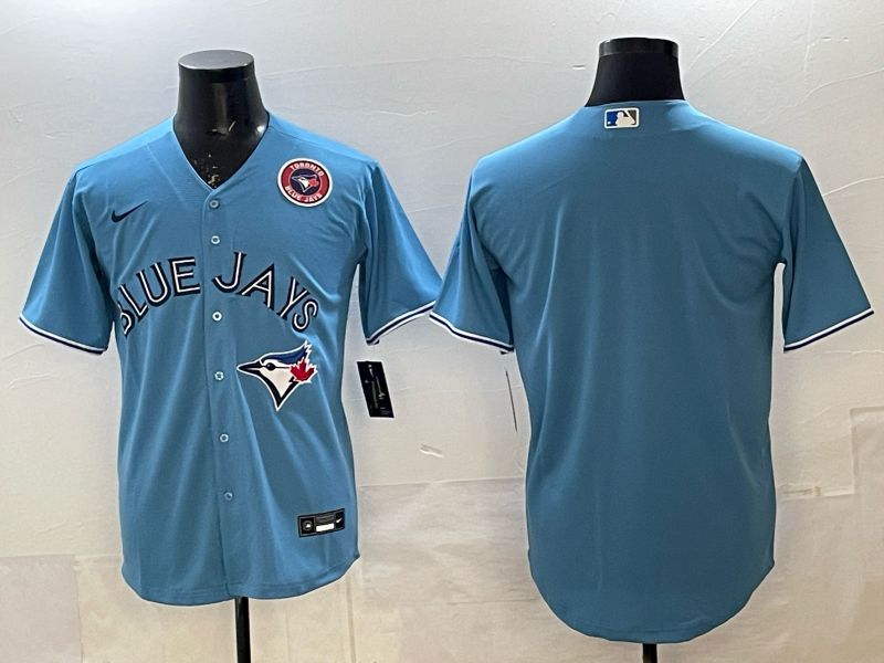 Men 2025 Toronto Blue Jays Blank Light Blue Game Nike MLB Jersey style 04